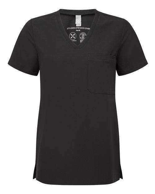 Women's Limitless V-Neck Stretch Scrub Top – Front