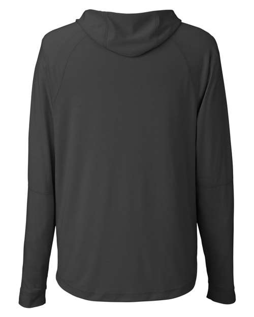 Unisex JAQ Stretch Performance Hooded Long Sleeve T-Shirt – Back