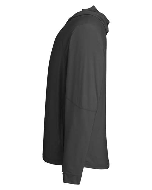 Unisex JAQ Stretch Performance Hooded Long Sleeve T-Shirt – Detail