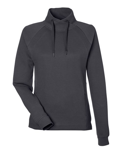 Women's Rhythm Waffle Cross-Neck Pullover – Front