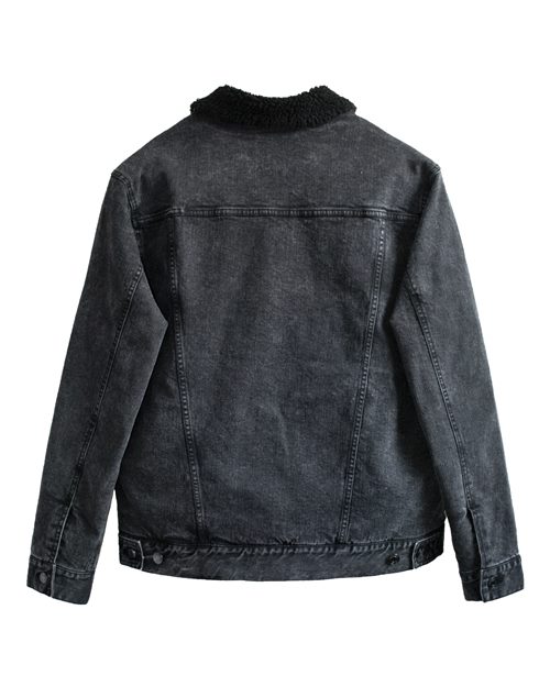 Unisex Sherpa-Lined Denim Jacket – Back