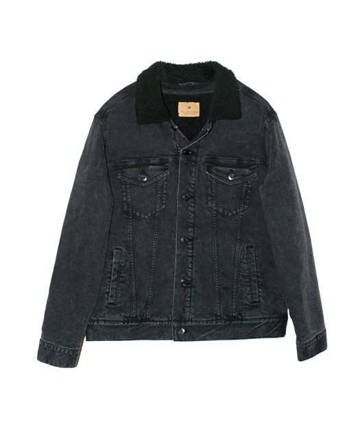 Unisex Sherpa-Lined Denim Jacket – Front