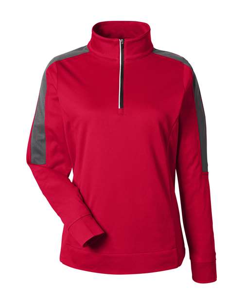 Women's Market Snag Protect Mesh Colorblock Quarter-Zip Pullover – Front