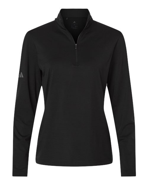 Women's Textured Stripe Quarter-Zip Pullover – Front