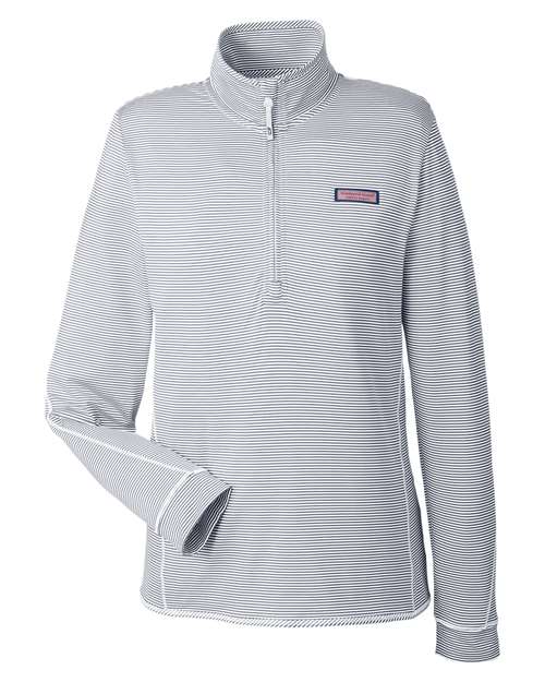 Women's Microstripe Sankaty Half-Zip Pullover – Front