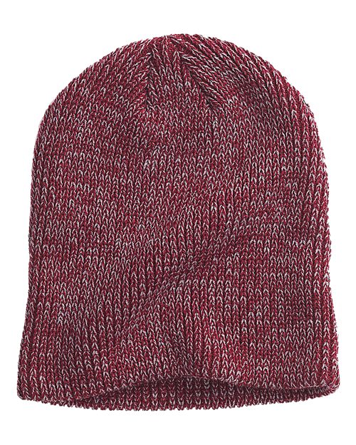 Ribbed Marled Beanie – Front