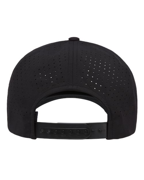Five-Panel Snapback with Perforated Cap – Back
