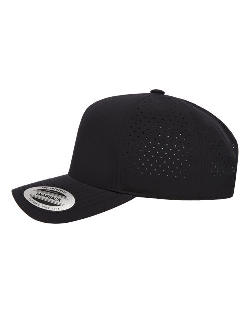 Five-Panel Snapback with Perforated Cap – Detail