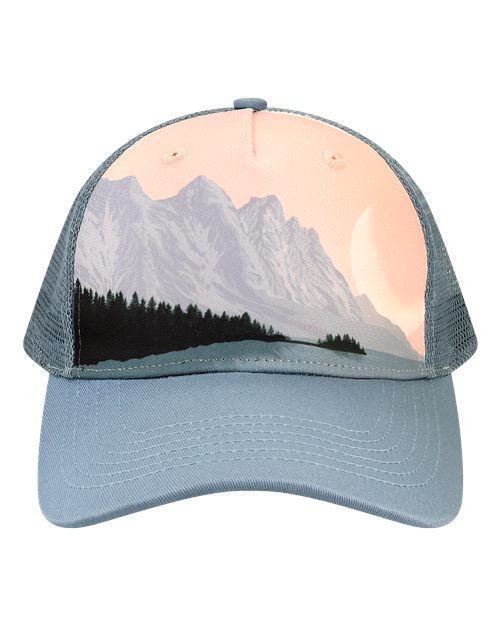 Printed Five-Panel Trucker Cap – Front