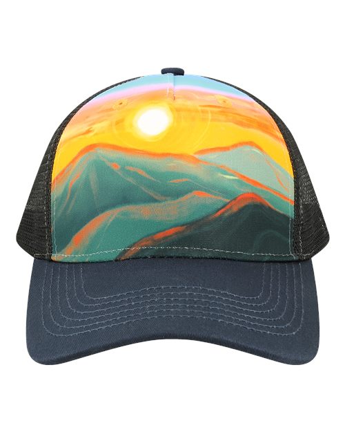 Printed Five-Panel Trucker Cap