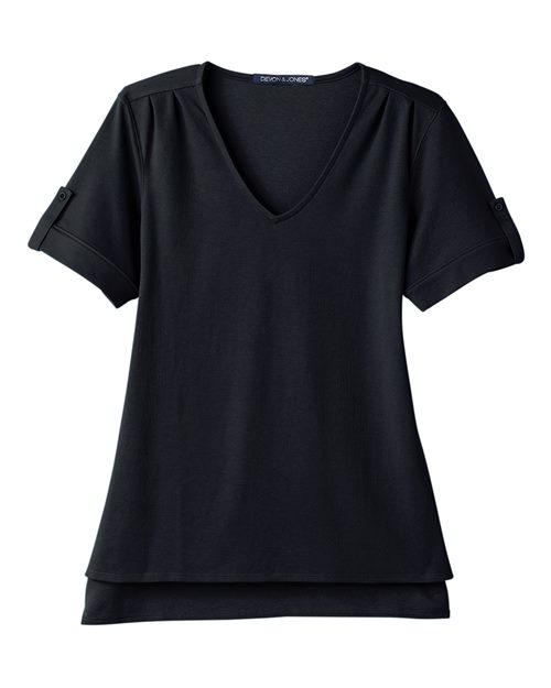 Women's CrownLux Performance® Plaited Rolled Sleeve Shirt – Front
