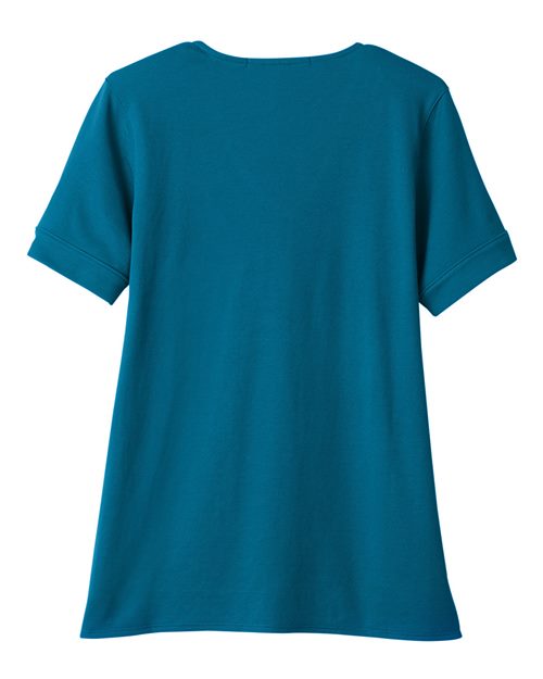 Women's CrownLux Performance® Plaited Rolled Sleeve Shirt – Back