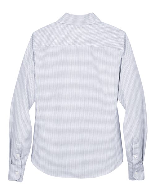 Women's Crown Collection® Micro Tattersall Woven Dress Shirt – Back