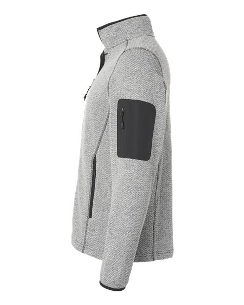 Men's Jasper Jacquard Full-Zip Fleece Jacket – Detail