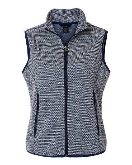 Women's Jasper Jacquard Fleece Vest – Front