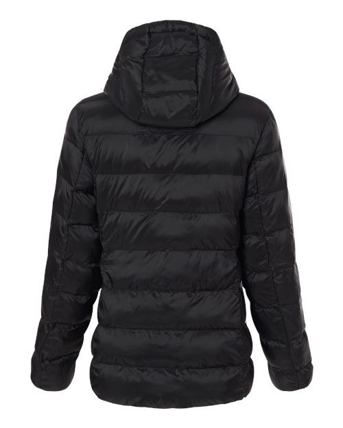 Women's Lightweight Poly-filled Hooded Puffer Jacket – Back