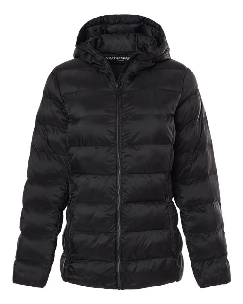 Women's Lightweight Poly-filled Hooded Puffer Jacket – Front