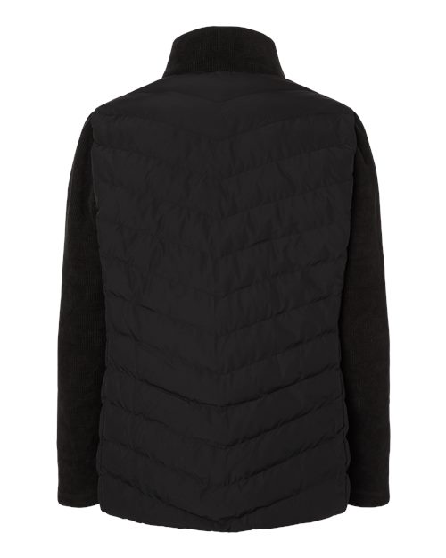 Women's Mixed Media Chevron Jacket – Back
