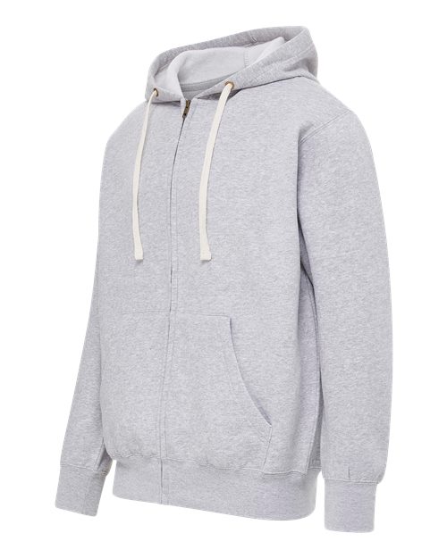 Unisex Vintage Fleece Full-Zip Hooded Sweatshirt – Detail