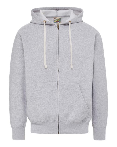 Unisex Vintage Fleece Full-Zip Hooded Sweatshirt