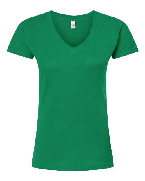 Women's Fine Jersey V-Neck T-Shirt – Front
