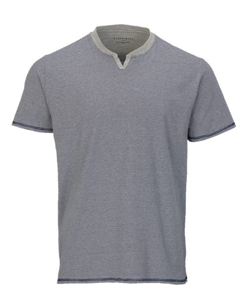 Men's Striped V-Notch T-Shirt – Front