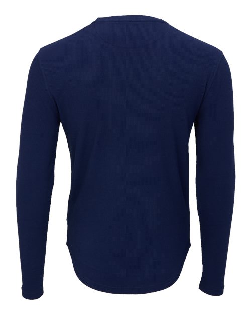 Men's Waffle Knit Long Sleeve T-Shirt – Back