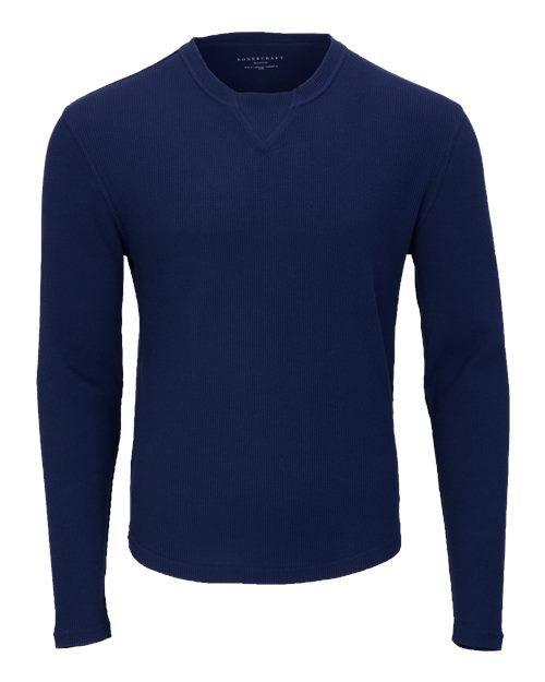 Men's Waffle Knit Long Sleeve T-Shirt – Front