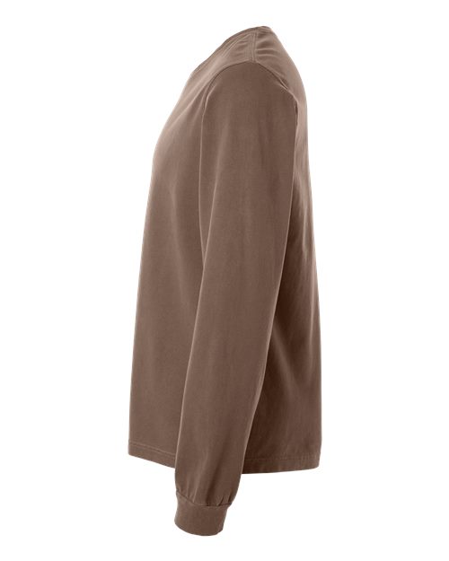 Unisex Heavyweight Garment-Dyed Long Sleeve Tee – Detail