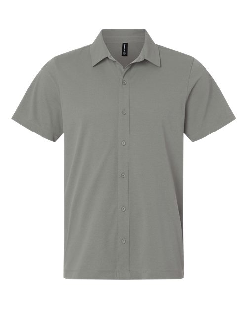 Men's Pro-Flex Sorona® Button Down Short Sleeve Shirt – Front