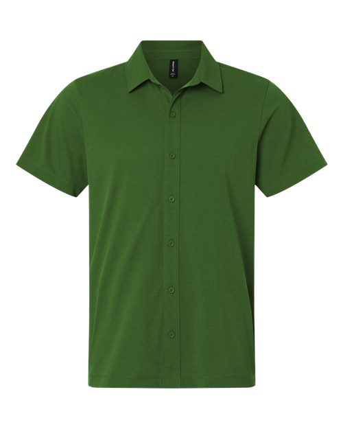 Men's Pro-Flex Sorona® Button Down Short Sleeve Shirt – Front