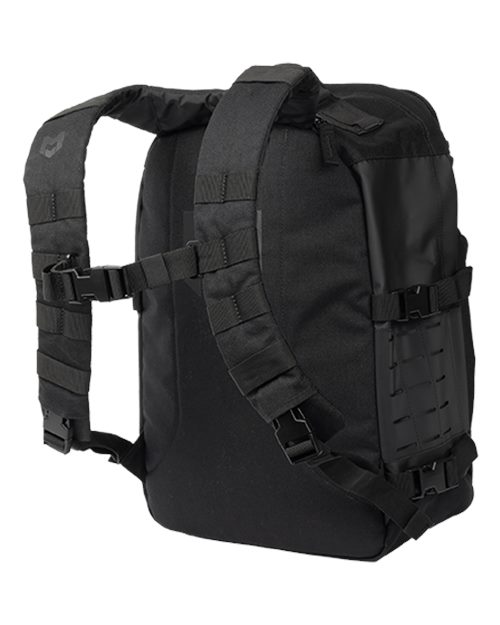 Delta 37L Black Backpack – Back