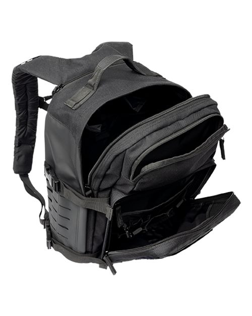 Delta 37L Black Backpack – Side
