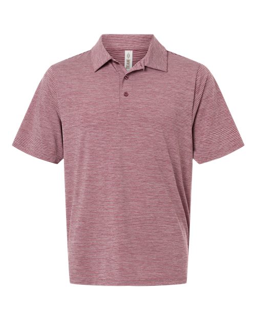 Men's Relay Heathered Stripe Polo – Front