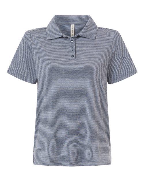 Women's Relay Heathered Stripe Polo – Front