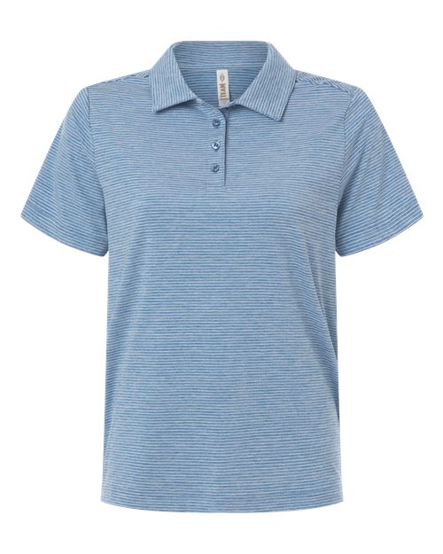 Women's Relay Heathered Stripe Polo – Front