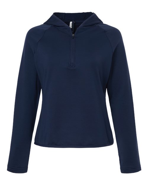 Women's Qualify Quarter-Zip Hooded Pullover – Front
