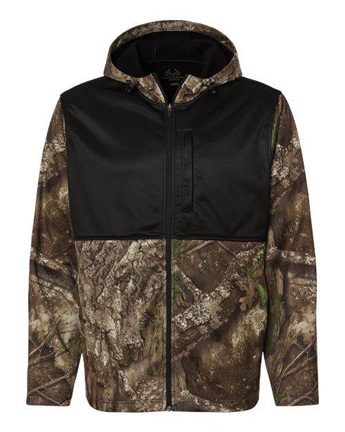 Unisex Realtree® Performance Colorblocked Full-Zip Hooded Sweatshirt – Front