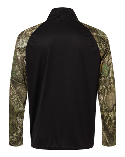 Unisex Realtree® Performance Colorblocked Quarter-Zip Pullover – Back