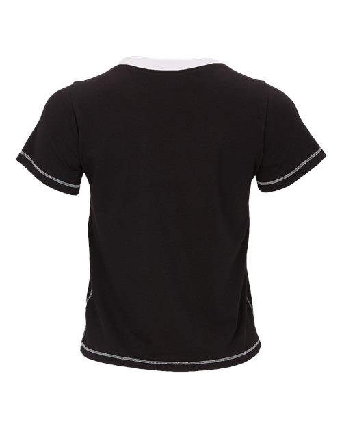 Women's Contrast Stitch Baby Tee – Back