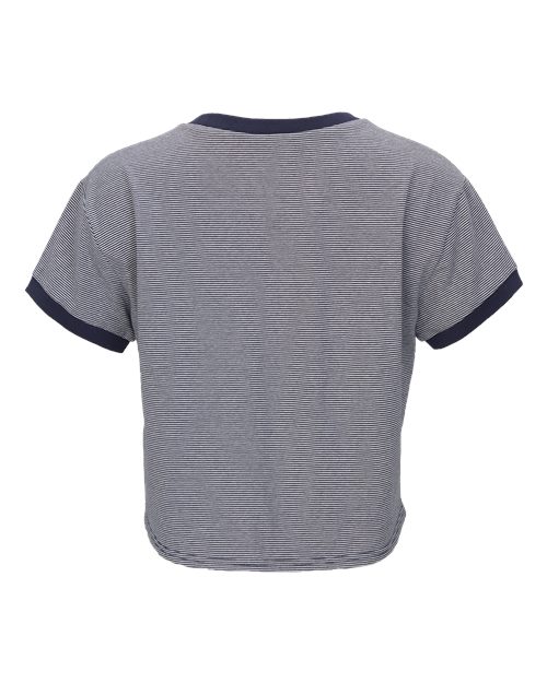 Women's Striped Tie Front T-Shirt – Back