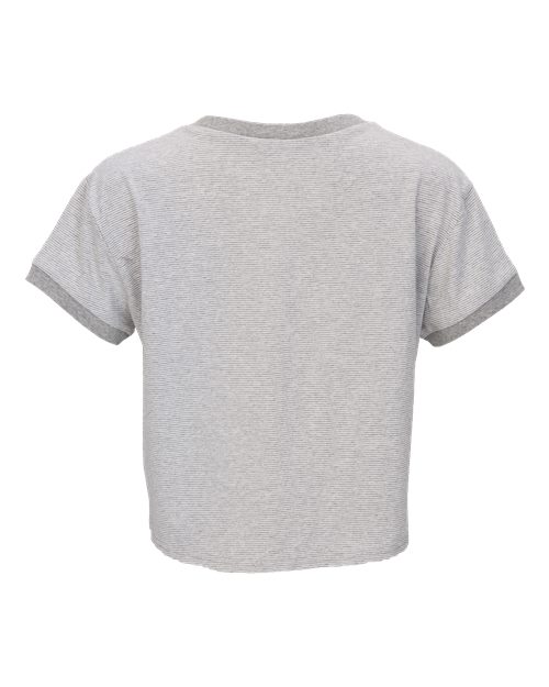 Women's Striped Tie Front T-Shirt – Back