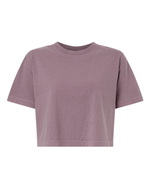 Women's Heavyweight Cotton Garment-Dyed Boxy Cropped Tee – Front
