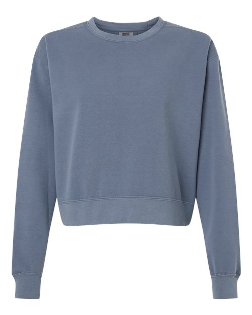 Women's Garment-Dyed Mid-Length Crewneck Sweatshirt – Front