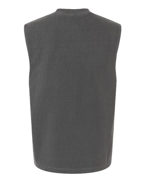 Unisex Heavyweight Cotton Garment-Dyed Boxy Muscle Tee – Back