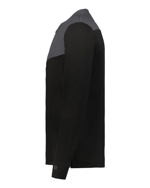 Unisex Sideline Grid Fleece Quarter-Zip Pullover – Detail