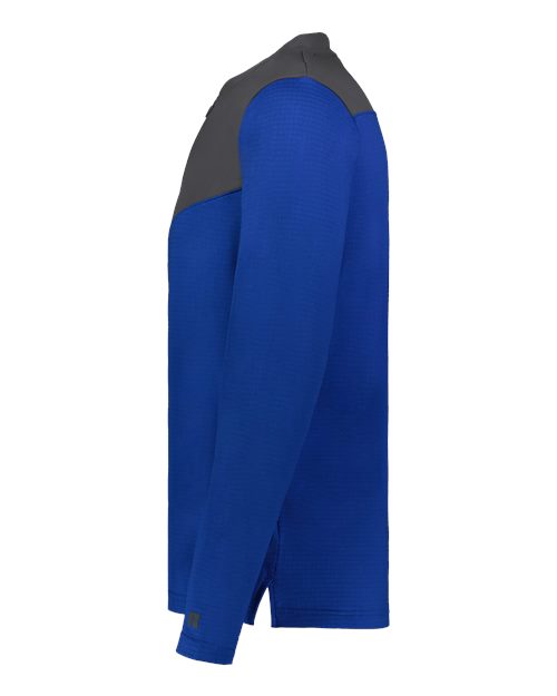 Unisex Sideline Grid Fleece Quarter-Zip Pullover – Detail
