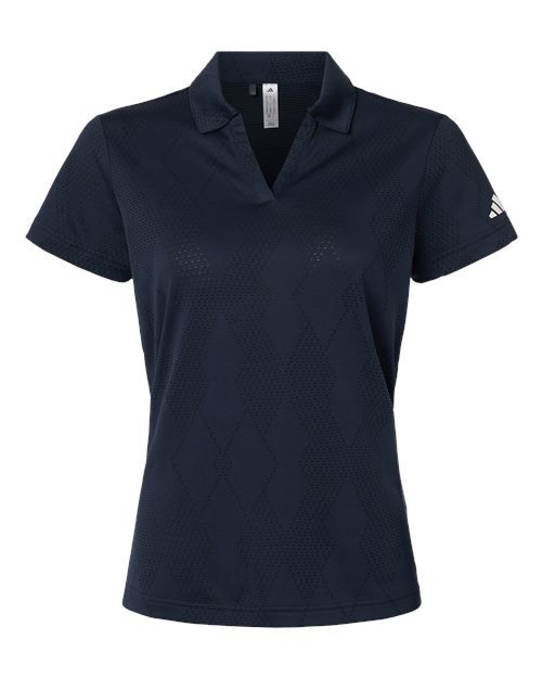 Women's Textured Jacquard Polo – Front
