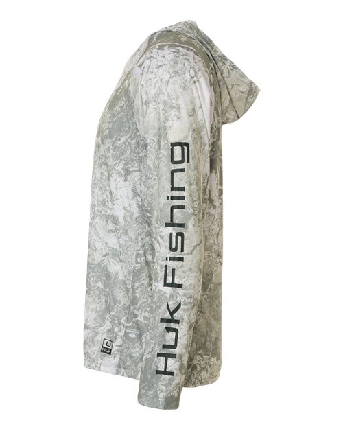 Men's Pursuit Mossy Oak Printed Hooded Long Sleeve T-Shirt – Detail