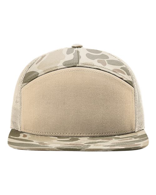 Printed Seven-Panel Trucker Cap – Front